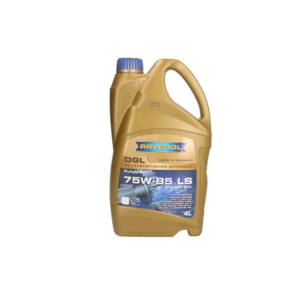 Huile de transmission RAVENOL 1221107 DGL 75W85 LS GL-5 4L
