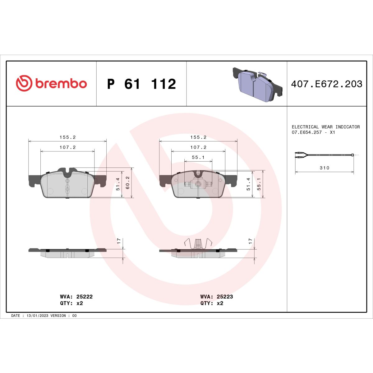 Image of Remblokset  , voor