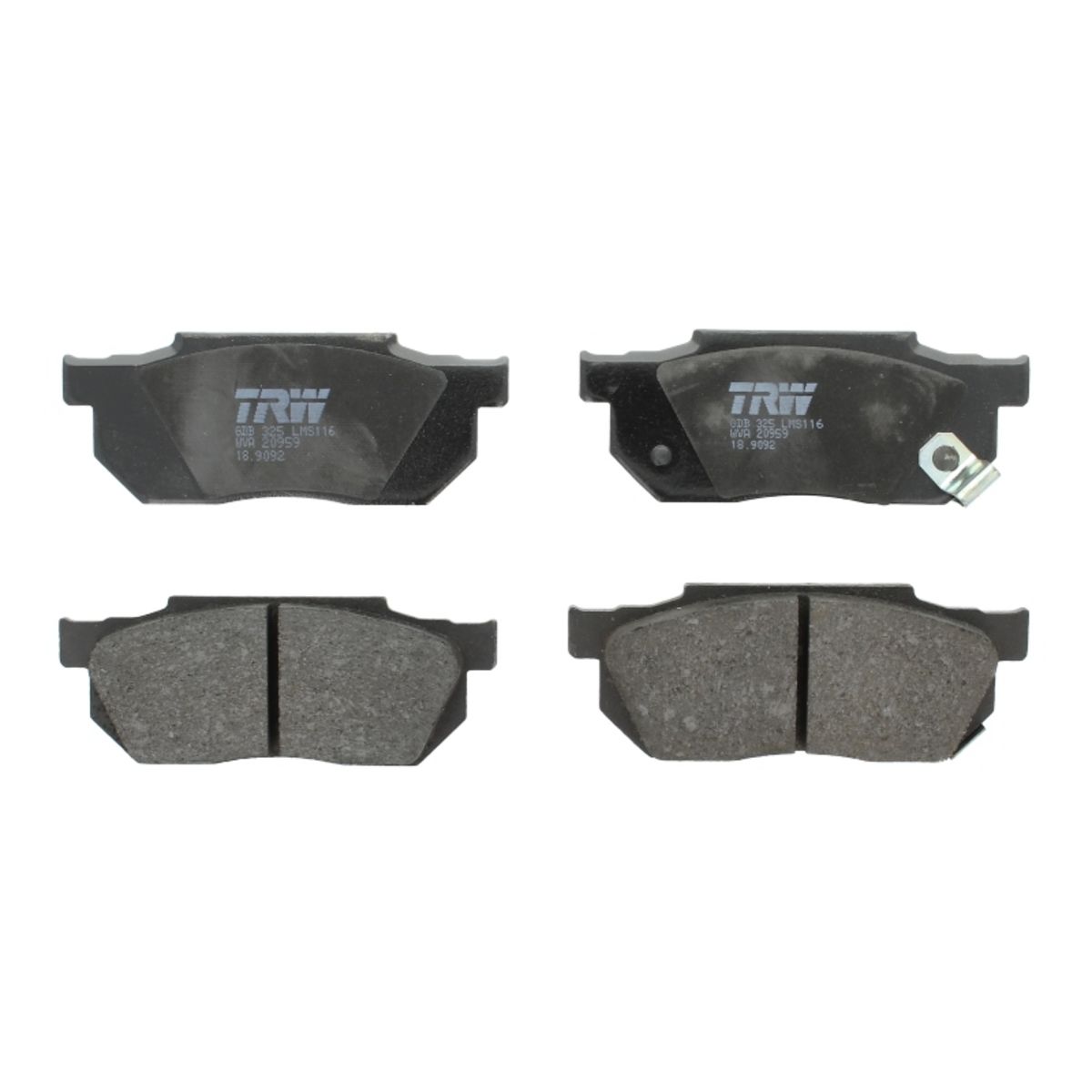 Trw Remblokset Gdb325, Voor