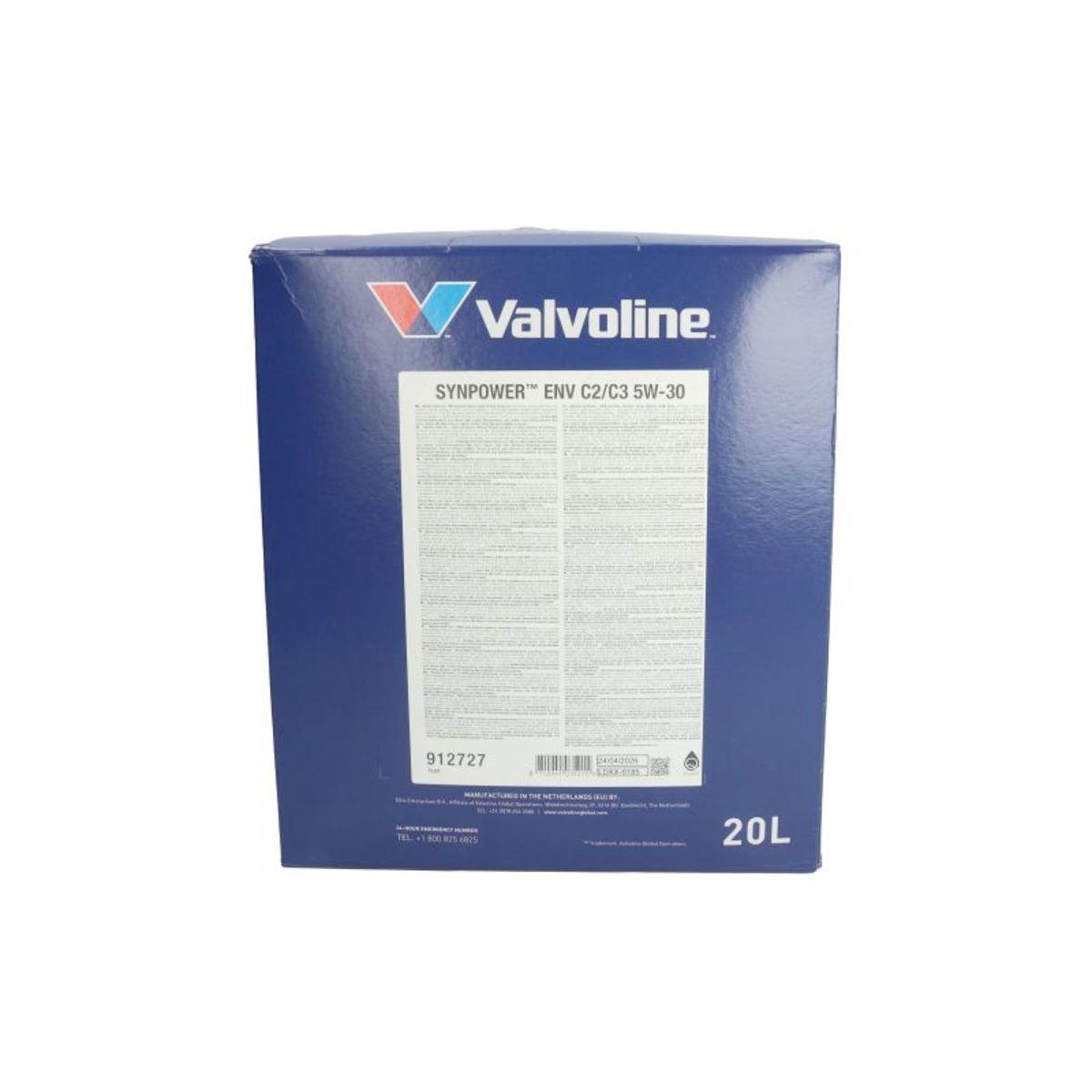 Motoröl VALVOLINE 912727 SYNPOWER ENV C2/C3 5W3020B