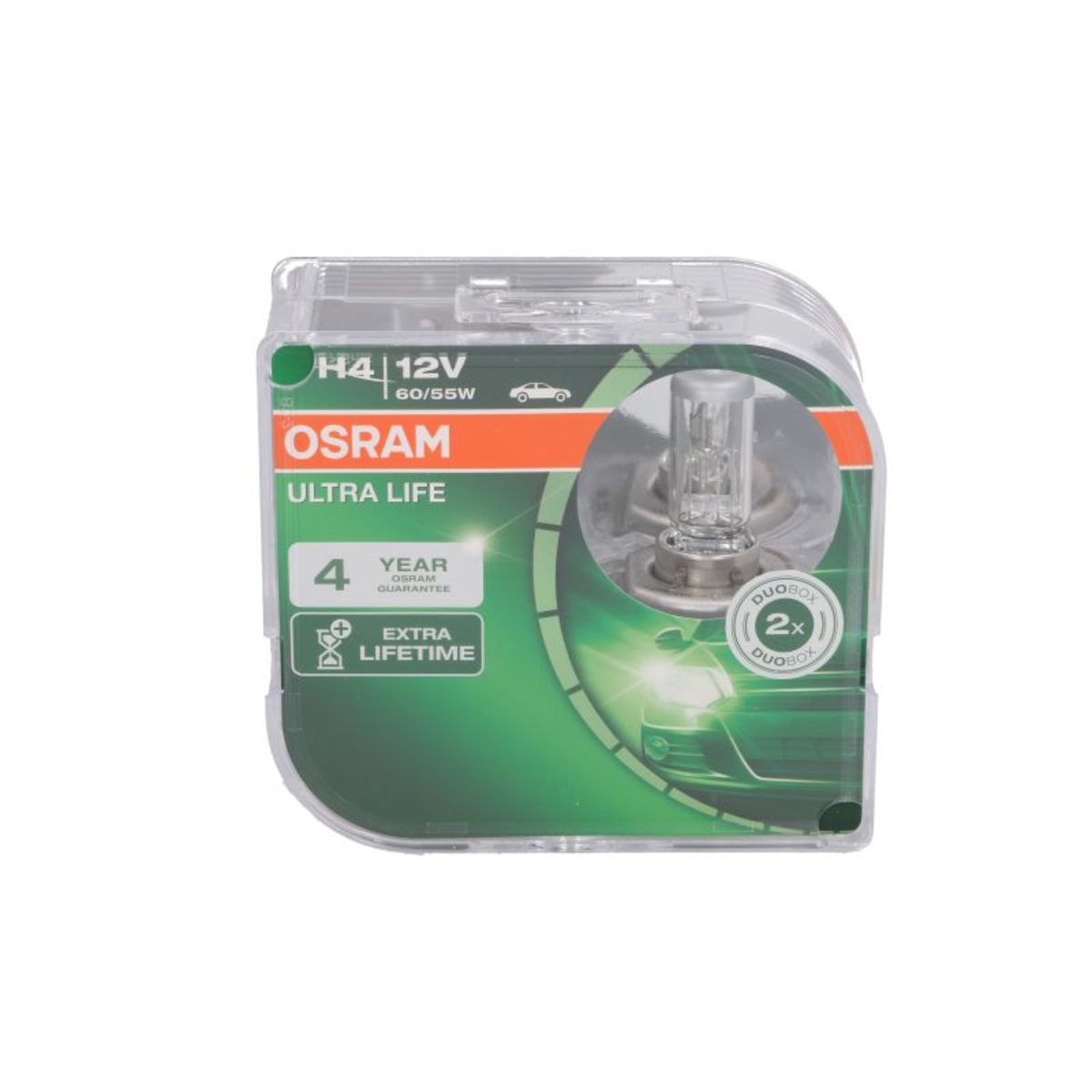 Image of Lamp Halogeen  H4 Ultra Life 12V/60/55W, 2 Stuk