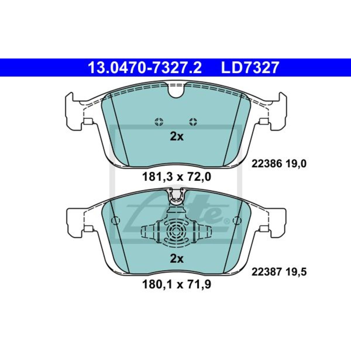 ATE Bremsbelagsatz 13.0470-3839.2 - Mit Verschleißwarnung Für Opel Modelle