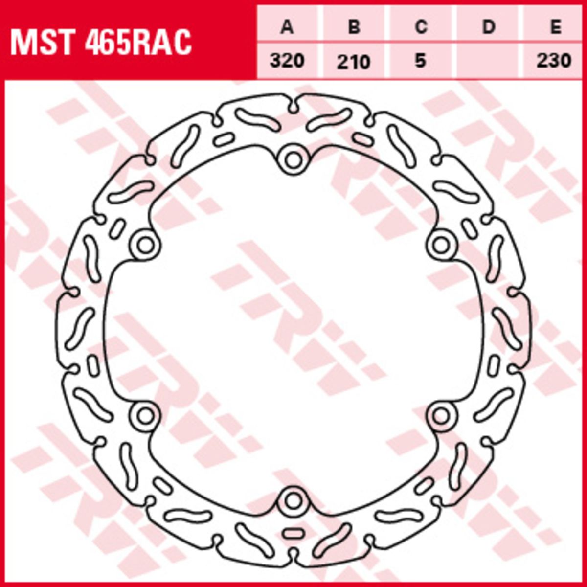 Bremsscheibe TRW MST465RAC, 1 Stück