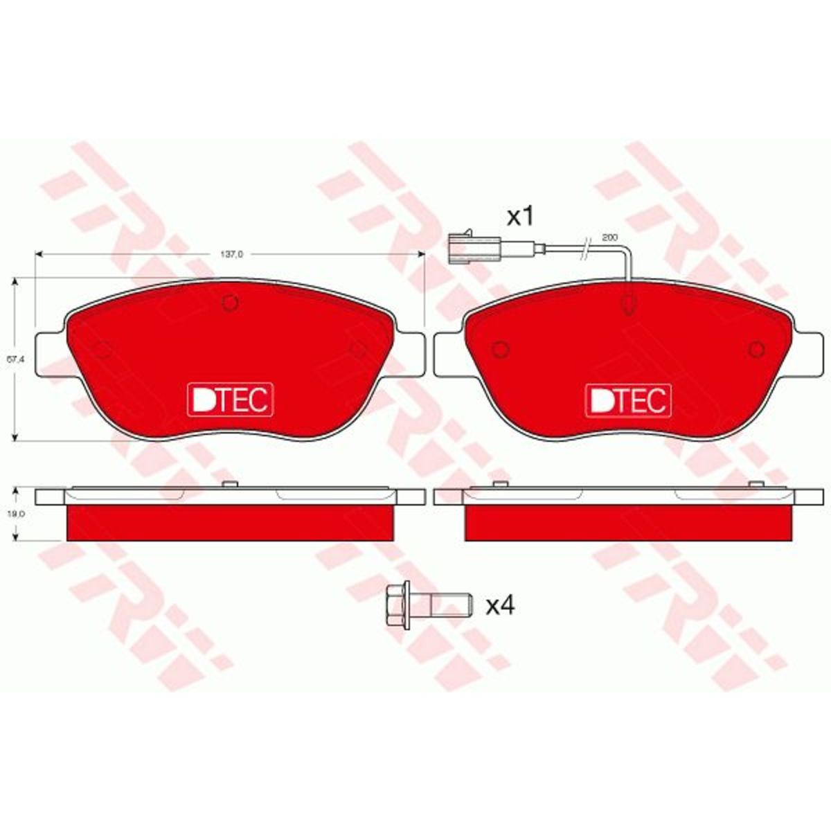 Remblokset, schijfrem DTEC COTEC