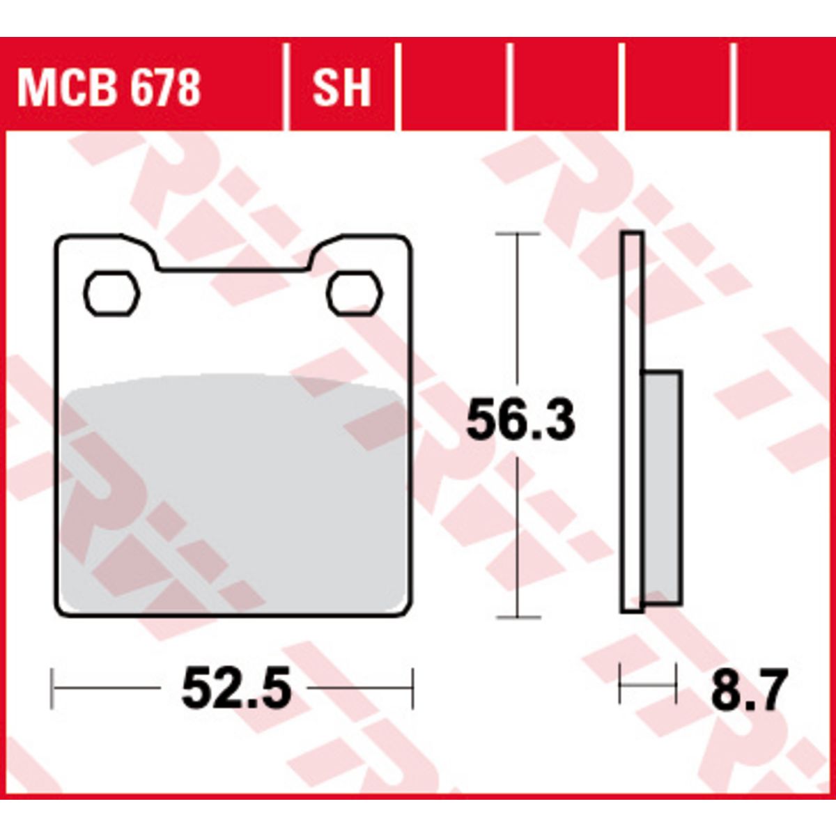 Set di pastiglie freno TRW MCB678LF