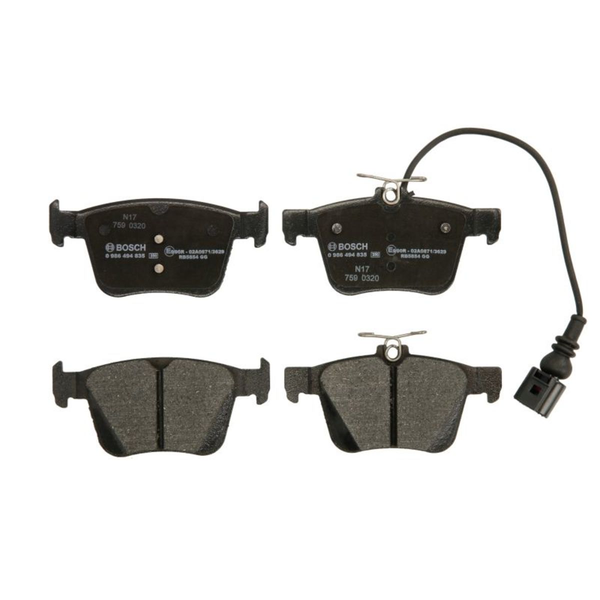 Pastiglie freno Low-Metallic 0 986 494 835 BOSCH per AUDI A3 Sportback TT Q3 - Immagine 7