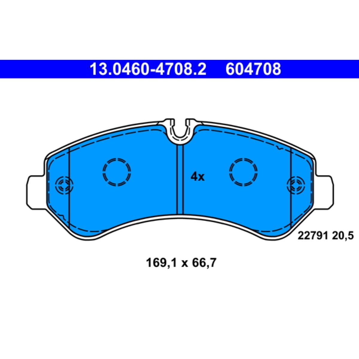 Set di pastiglie freno ATE 13.0460-4708.2, posteriore