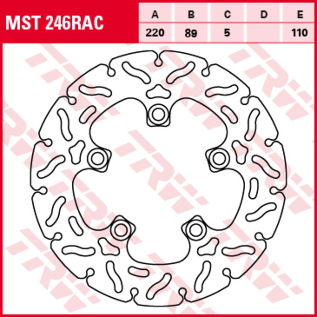 Disco freno TRW MST246RAC, 1 Pezzo