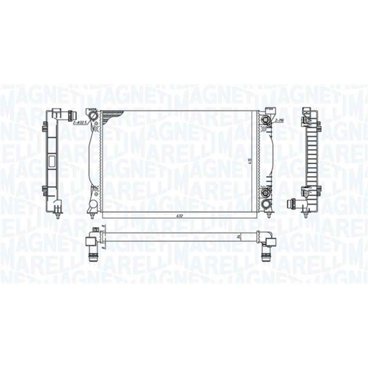 Magneti Marelli Radiateur, Refroidissement Moteur 350213196500