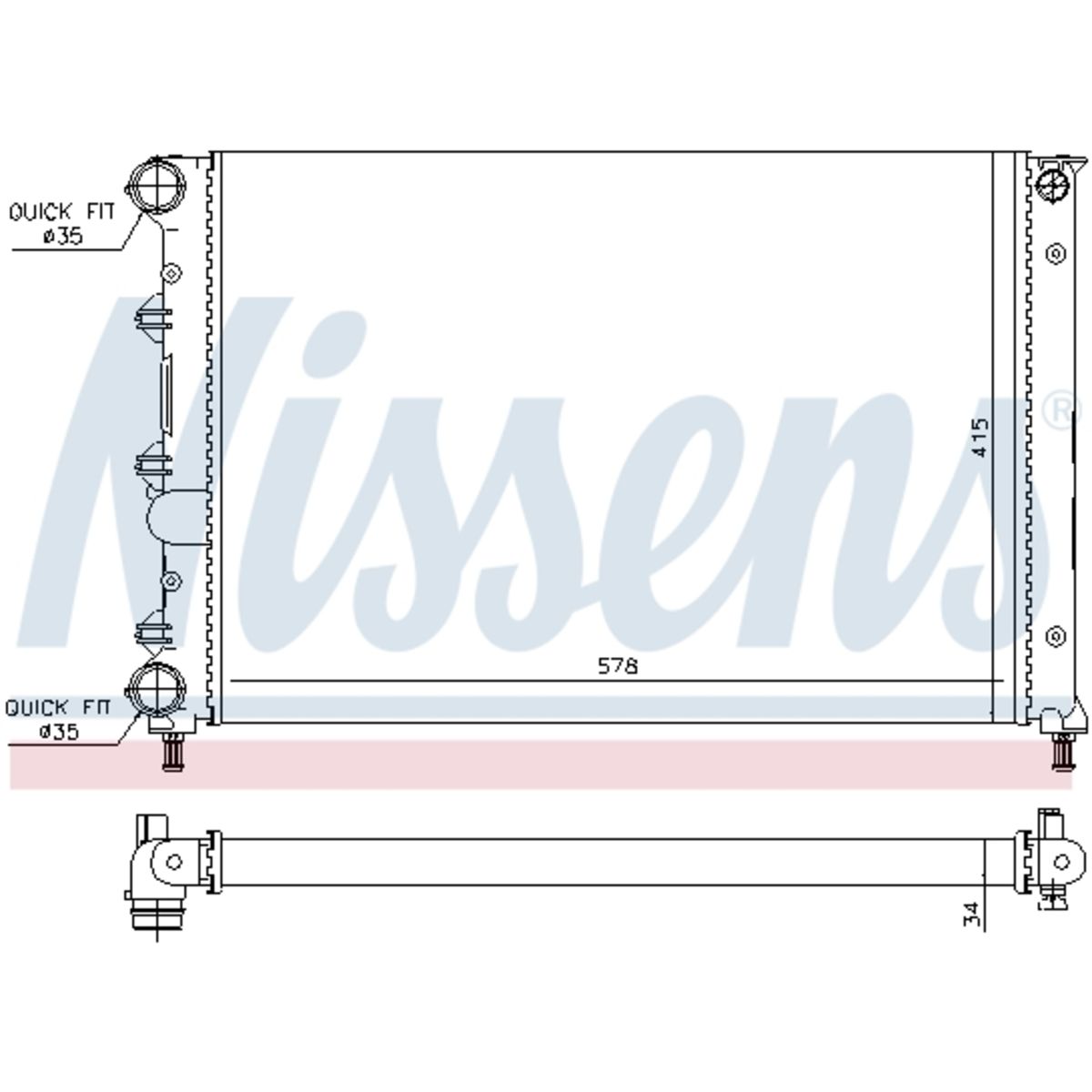 Radiator, motorkoeling