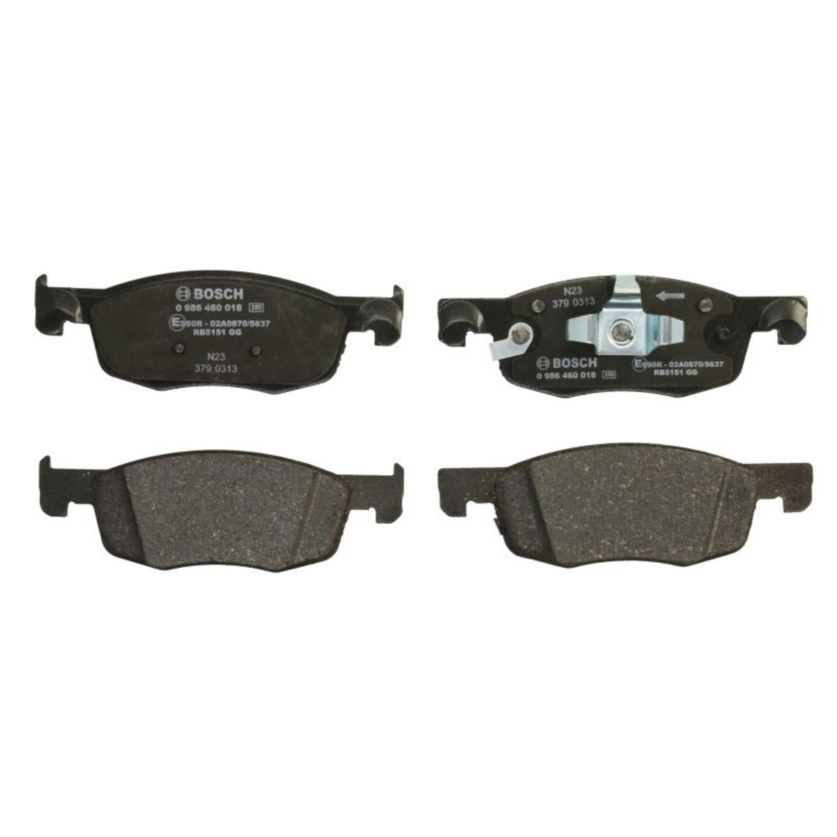 Bosch Jeu De Plaquettes De Frein 0 986 460 018
