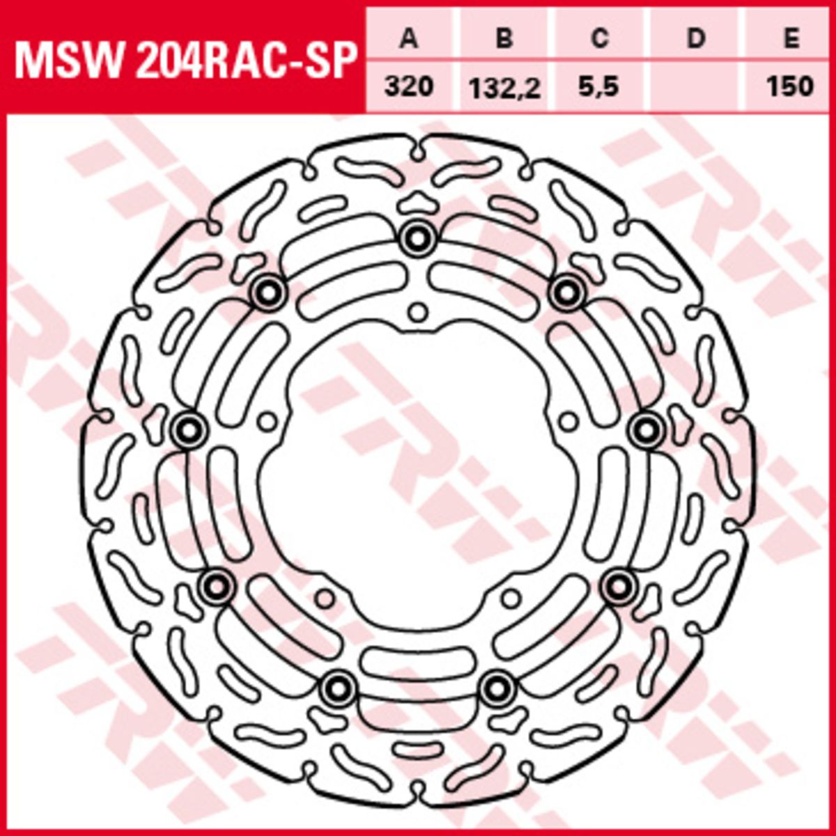 Disco freno TRW MSW204RAC-SP, 1 Pezzo