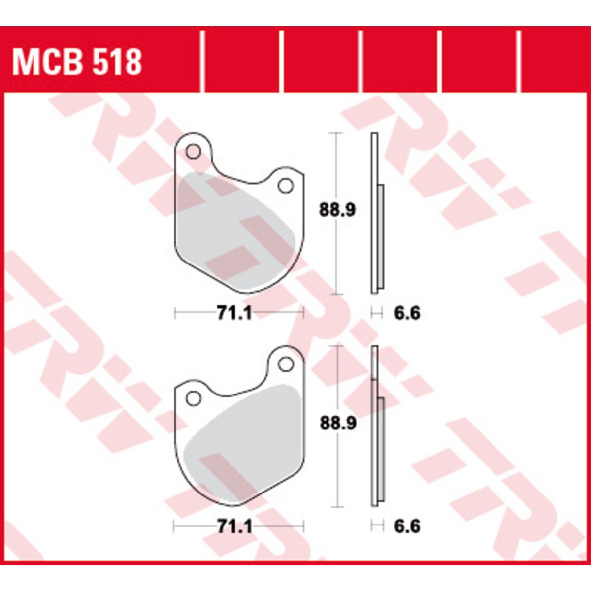 Set di pastiglie freno TRW MCB518