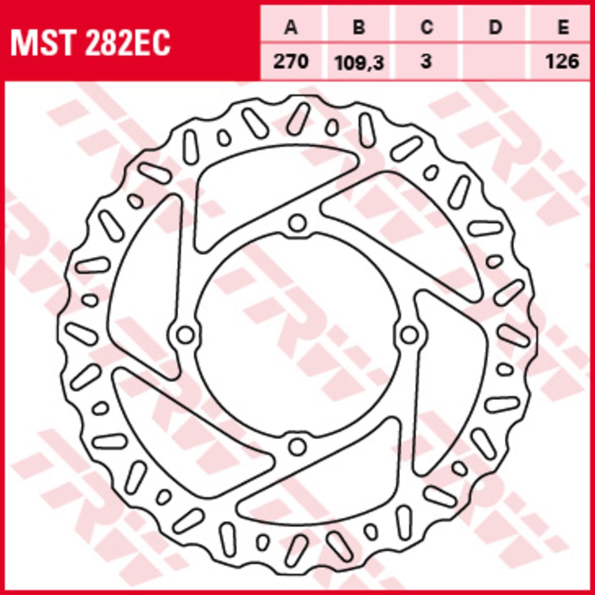 Disco freno TRW MST282EC, 1 Pezzo