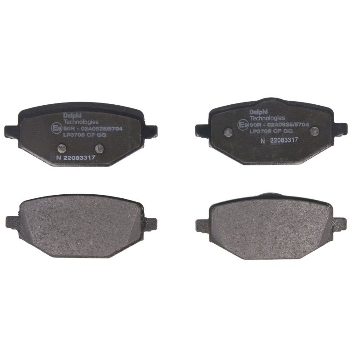 Bremsbelagsatz DELPHI LP3708, Hinten