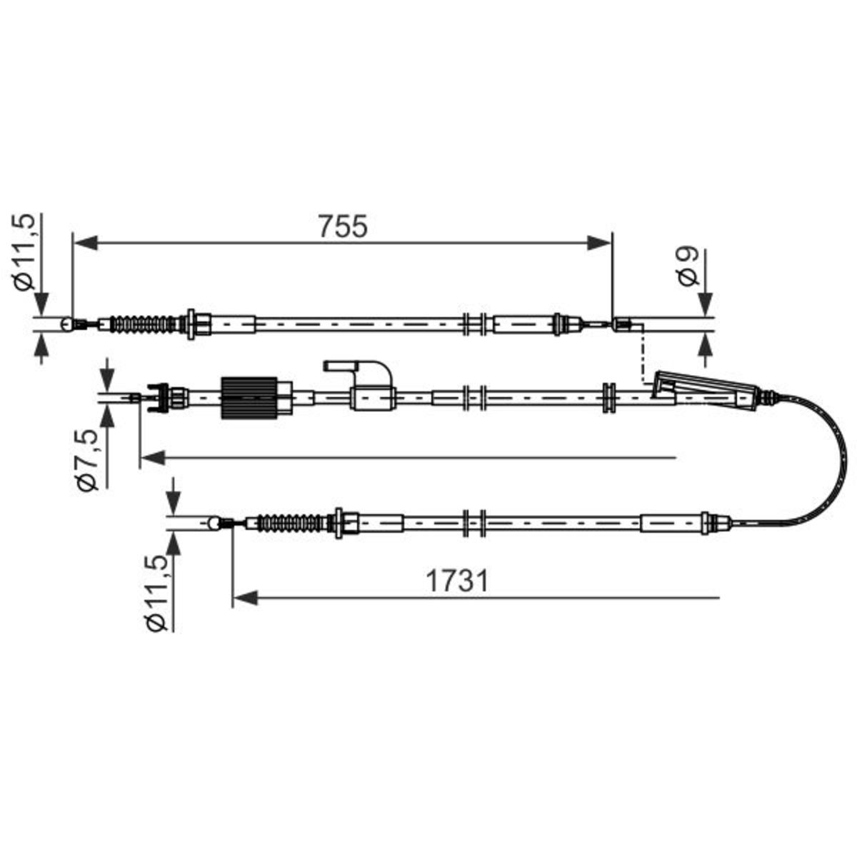 Image of Kabel, parkeerrem
