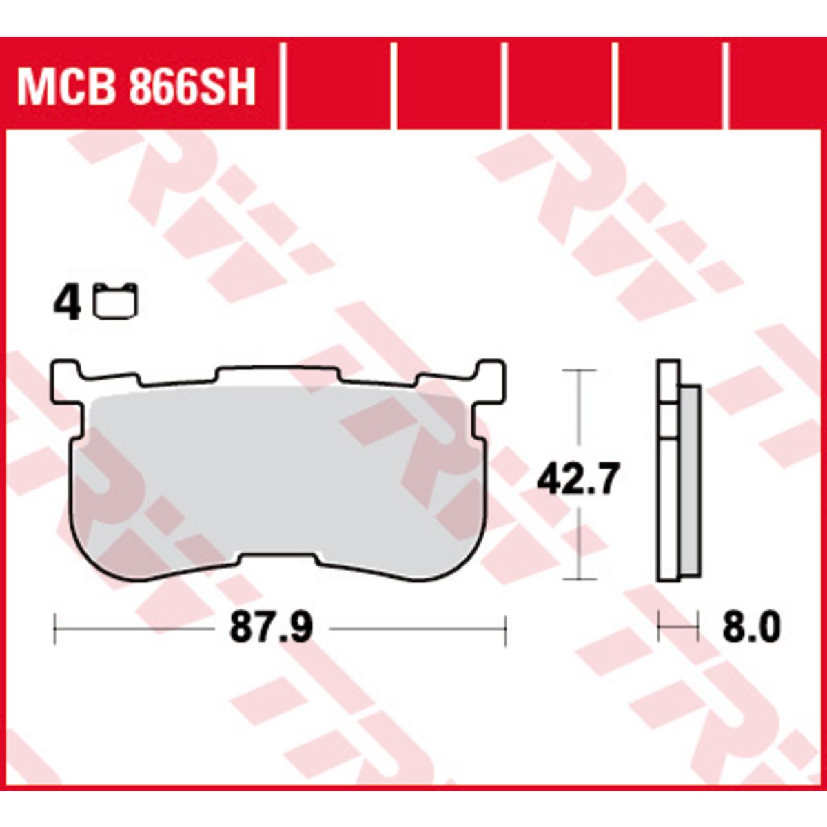 Bremsbelagsatz TRW MCB866SH