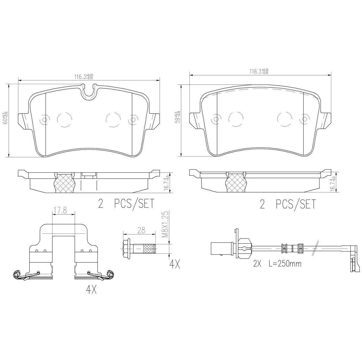 Bremsbelagsatz BREMBO P85120NX