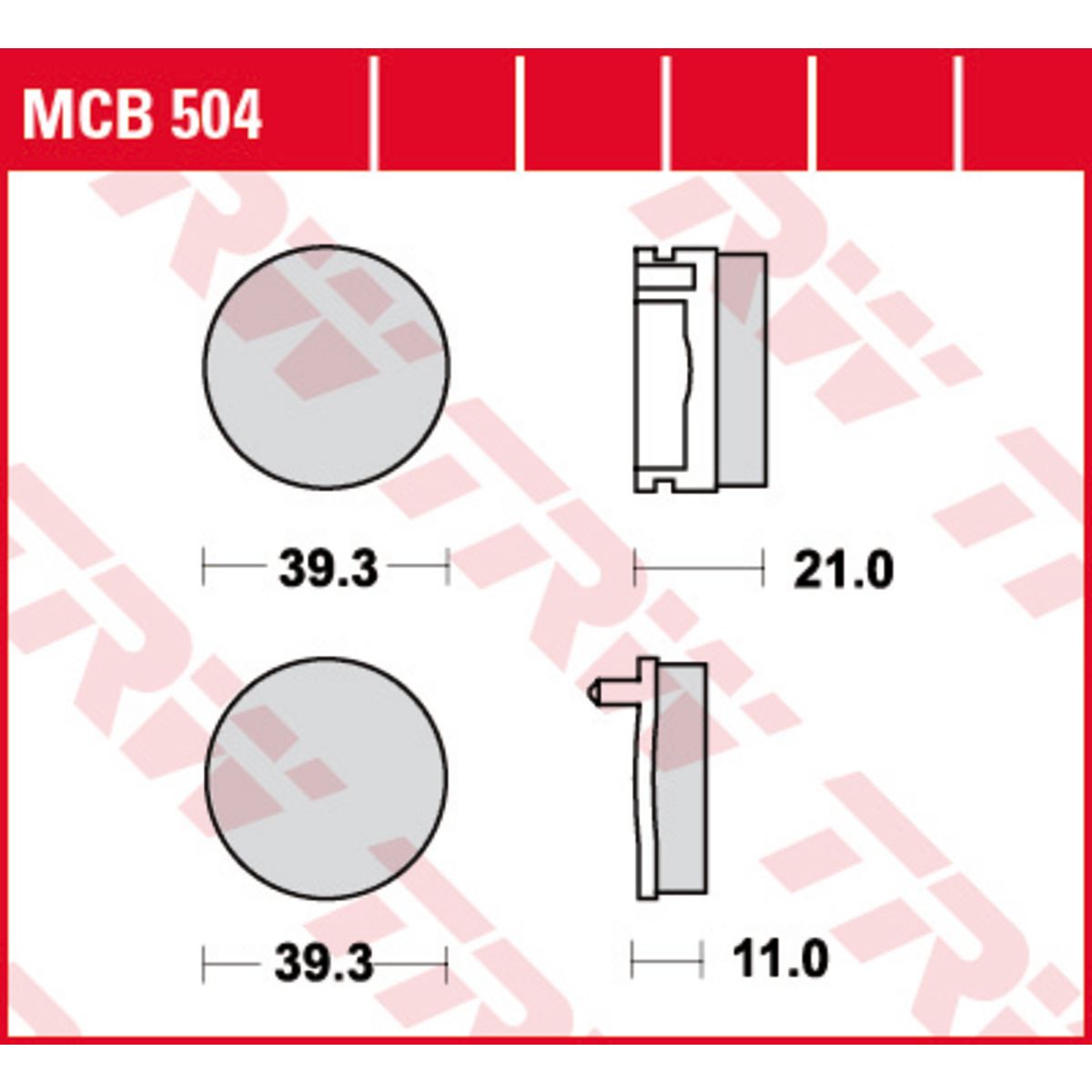 Set di pastiglie freno TRW MCB504