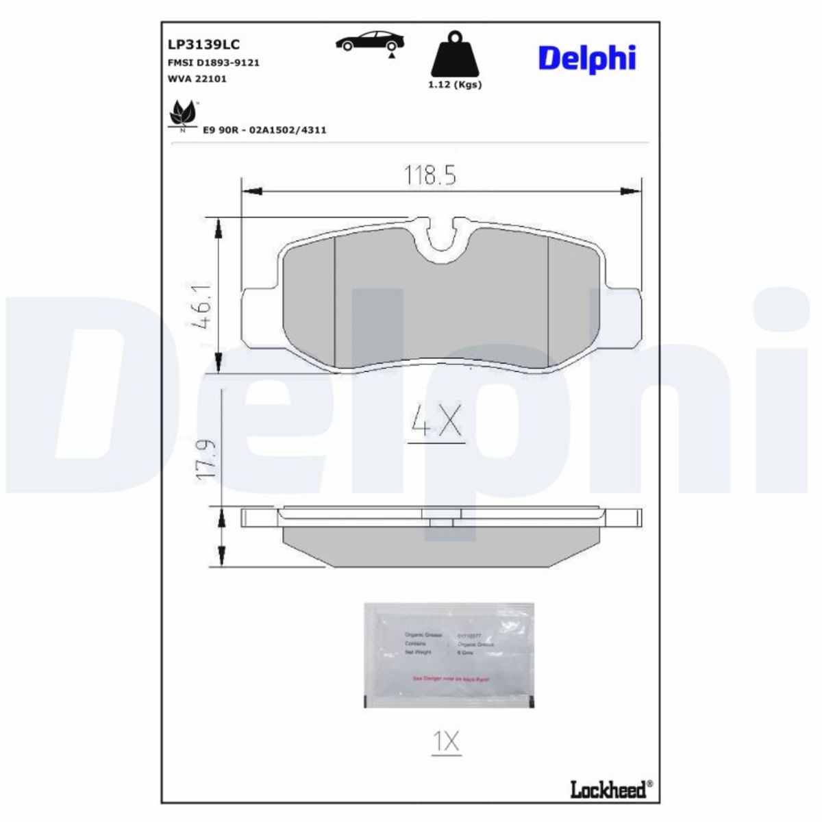 Bremsbelagsatz DELPHI LP3139LC