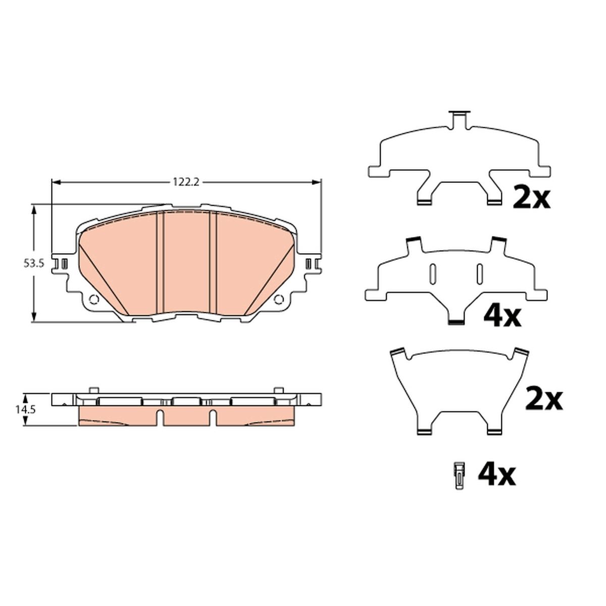 Trw Set Di Pastiglie Freno Gdb2285,