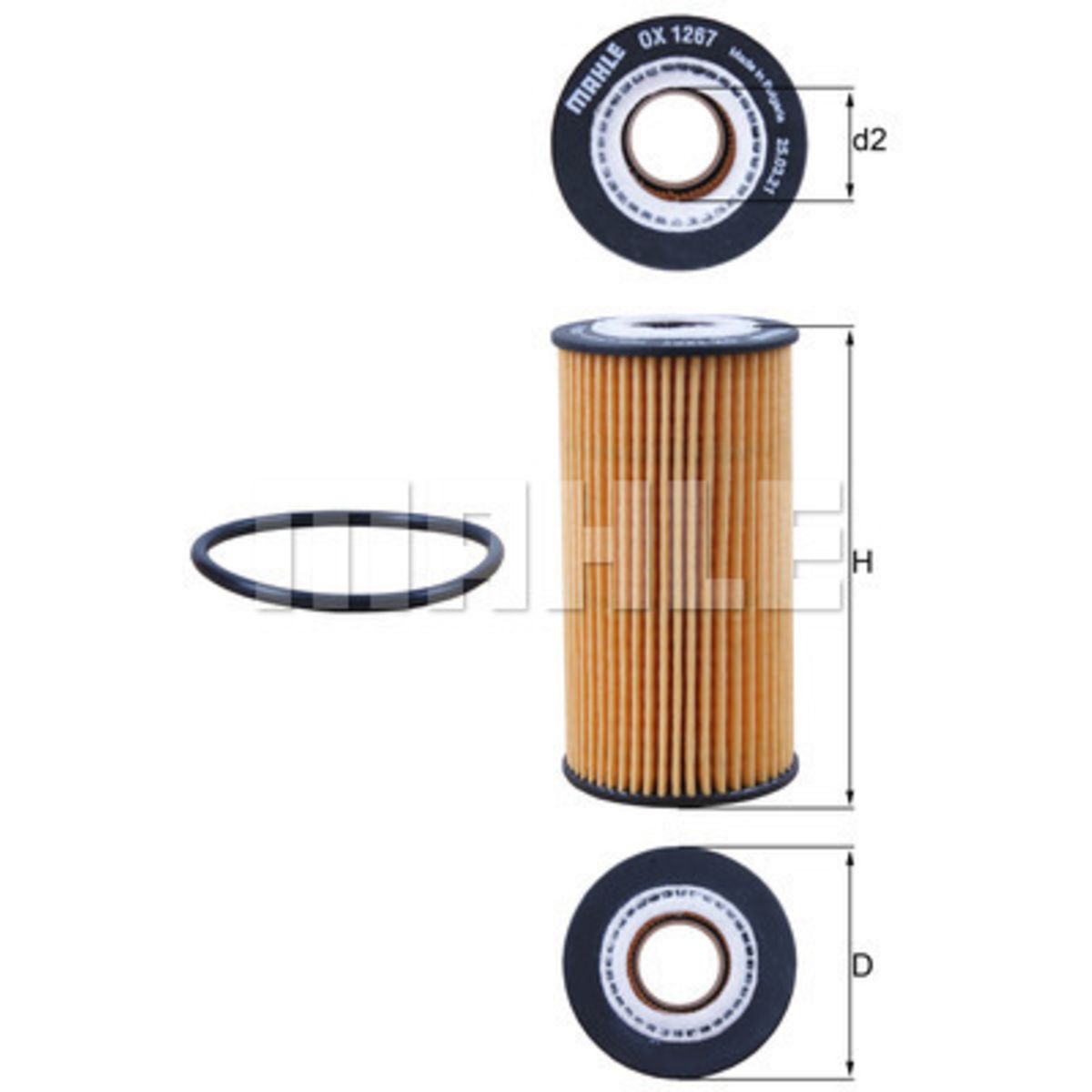 Image of Oliefilter  OX1267D