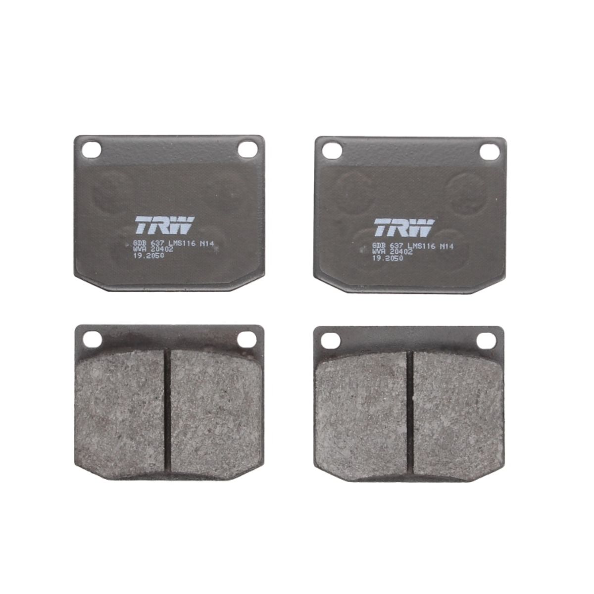 Trw Set Di Pastiglie Freno Gdb637, Anteriore