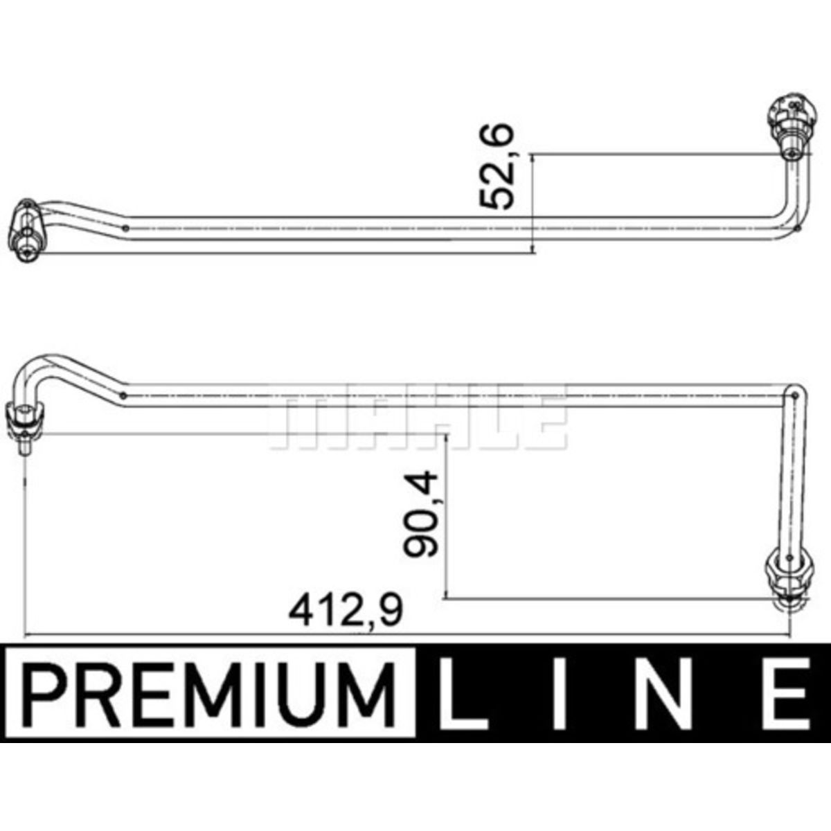 Tubo dell'olio MAHLE AHX 4 000P