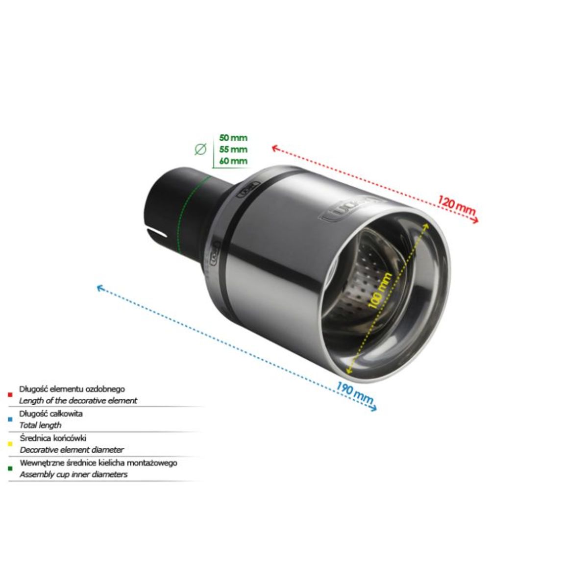 Embout d'échappement ULTER SPORT ULT N1-16/60