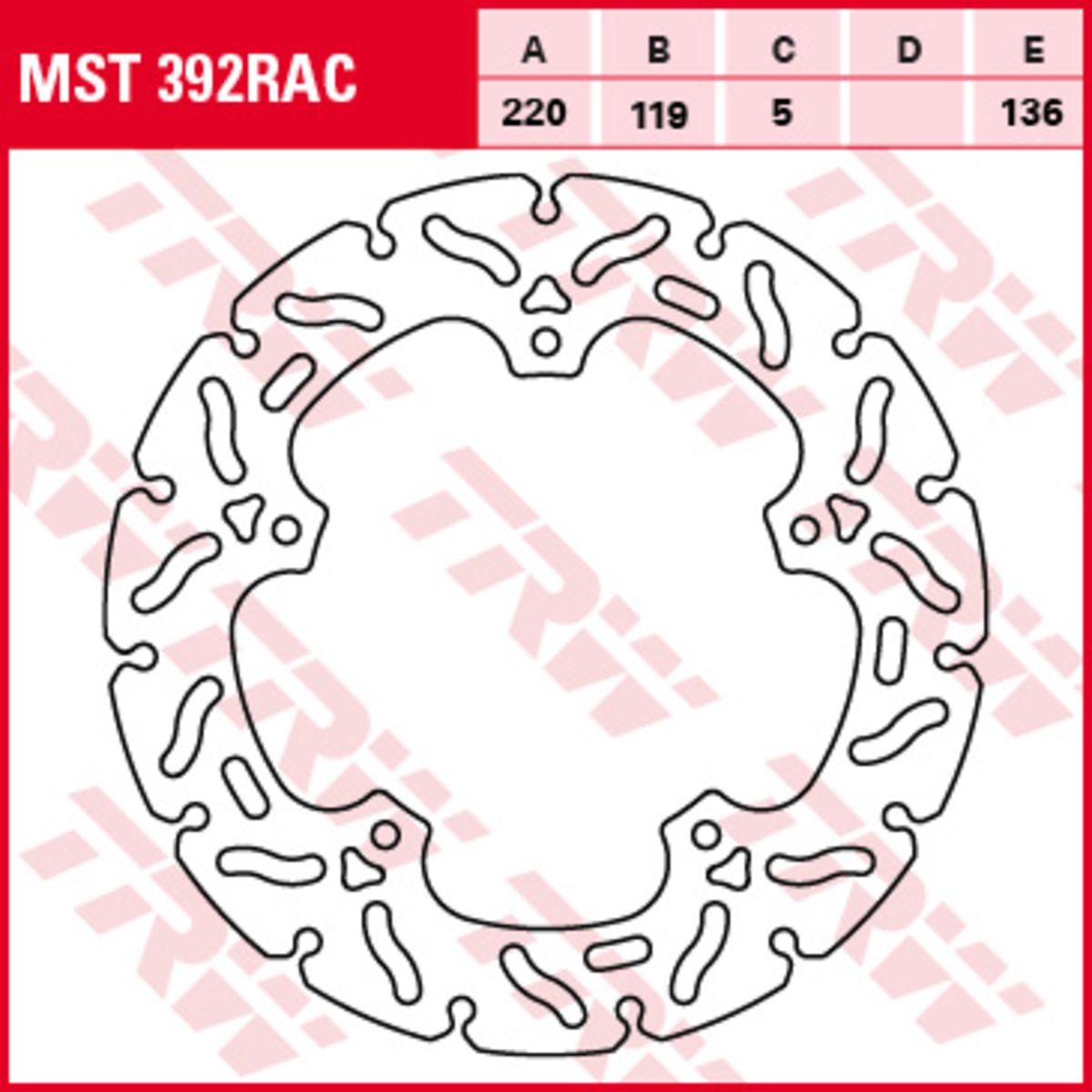 Disco freno TRW MOTO MST392RAC