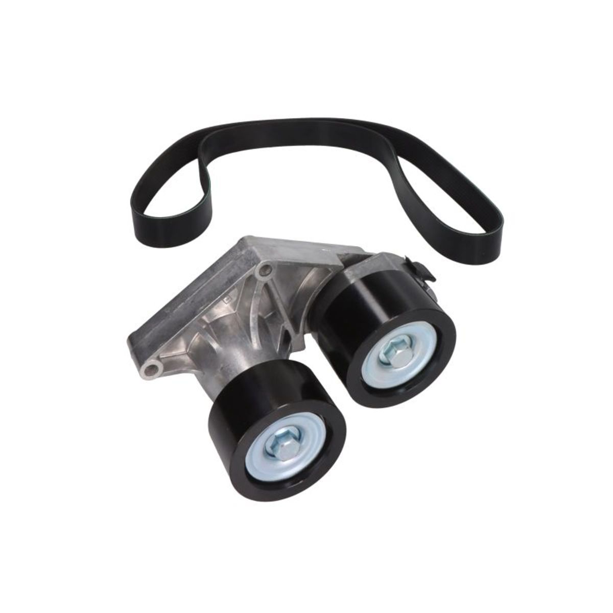 Image of V-geribde riem set mit Spanner
