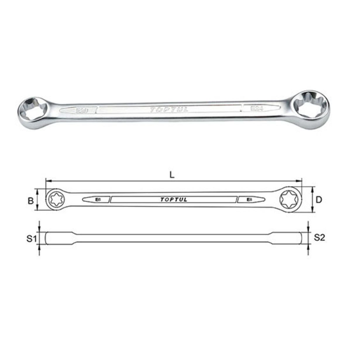 TORX Ringschlüssel TOPTUL E6xE8