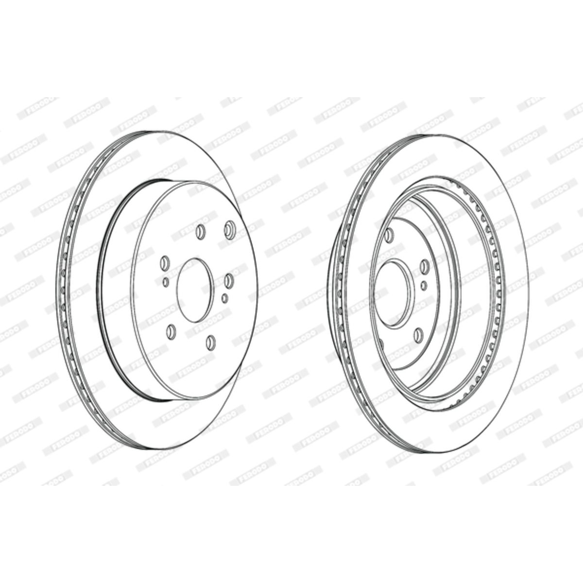 Ferodo Disque De Frein Ddf2072c Arrière, Ventilé, 2 Pièce