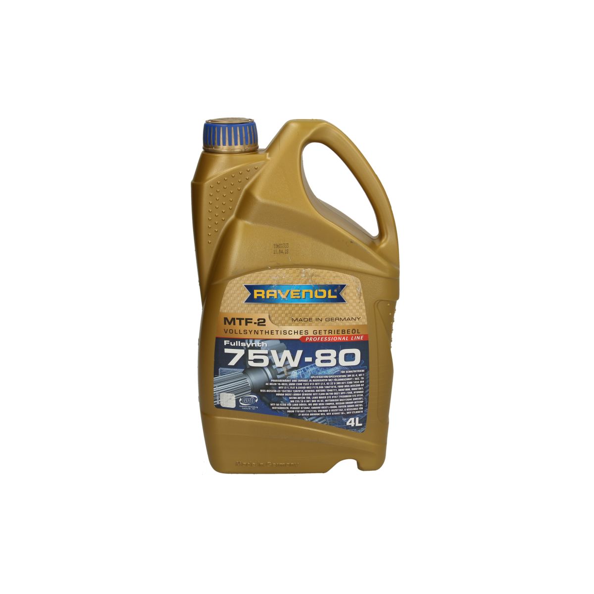 Huile de transmission RAVENOL 1221103 MTF-2 75W80 4L