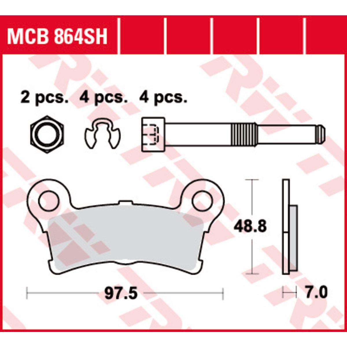 Bremsbelagsatz TRW MCB864SH