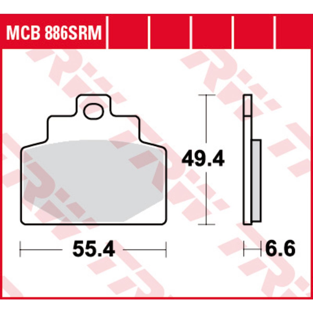 Bremsbelagsatz TRW MCB886SRM