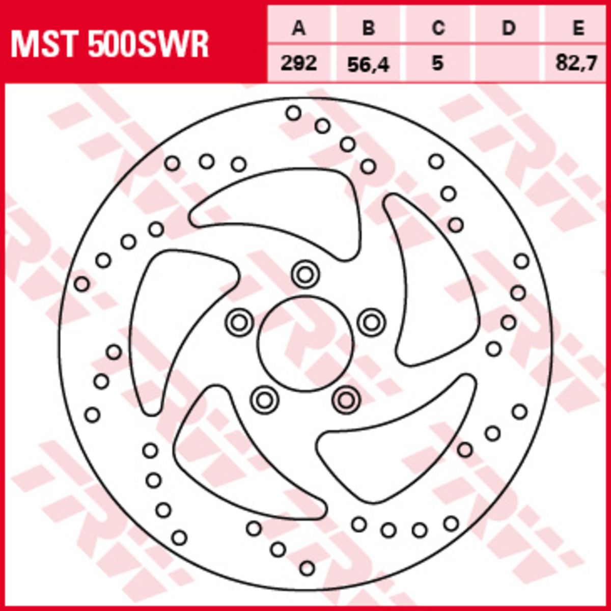 Disque de frein TRW MST500SWR, 1 pièce