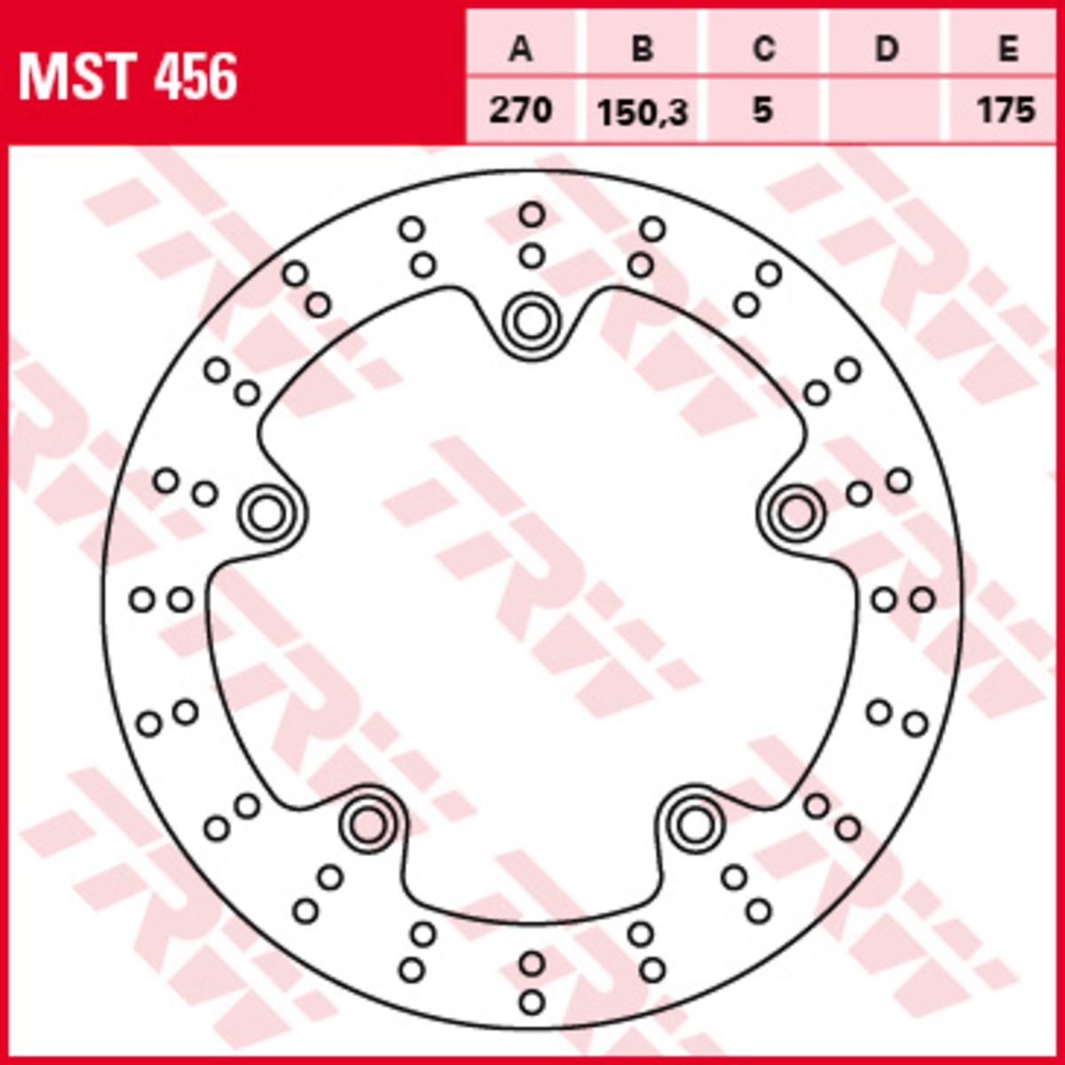 Disco freno TRW MST456, 1 Pezzo