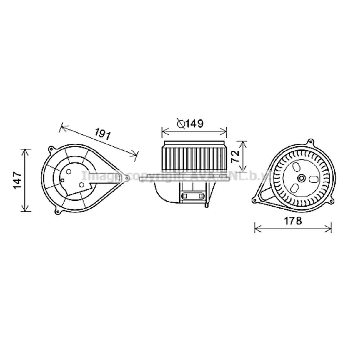 Image of Elektromotor, interieurventilator