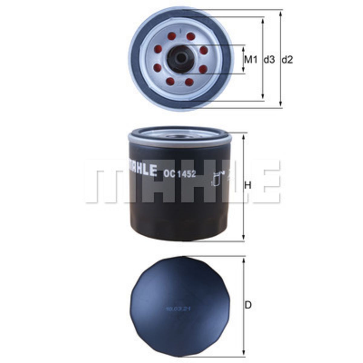 Image of Oliefilter  OC1452