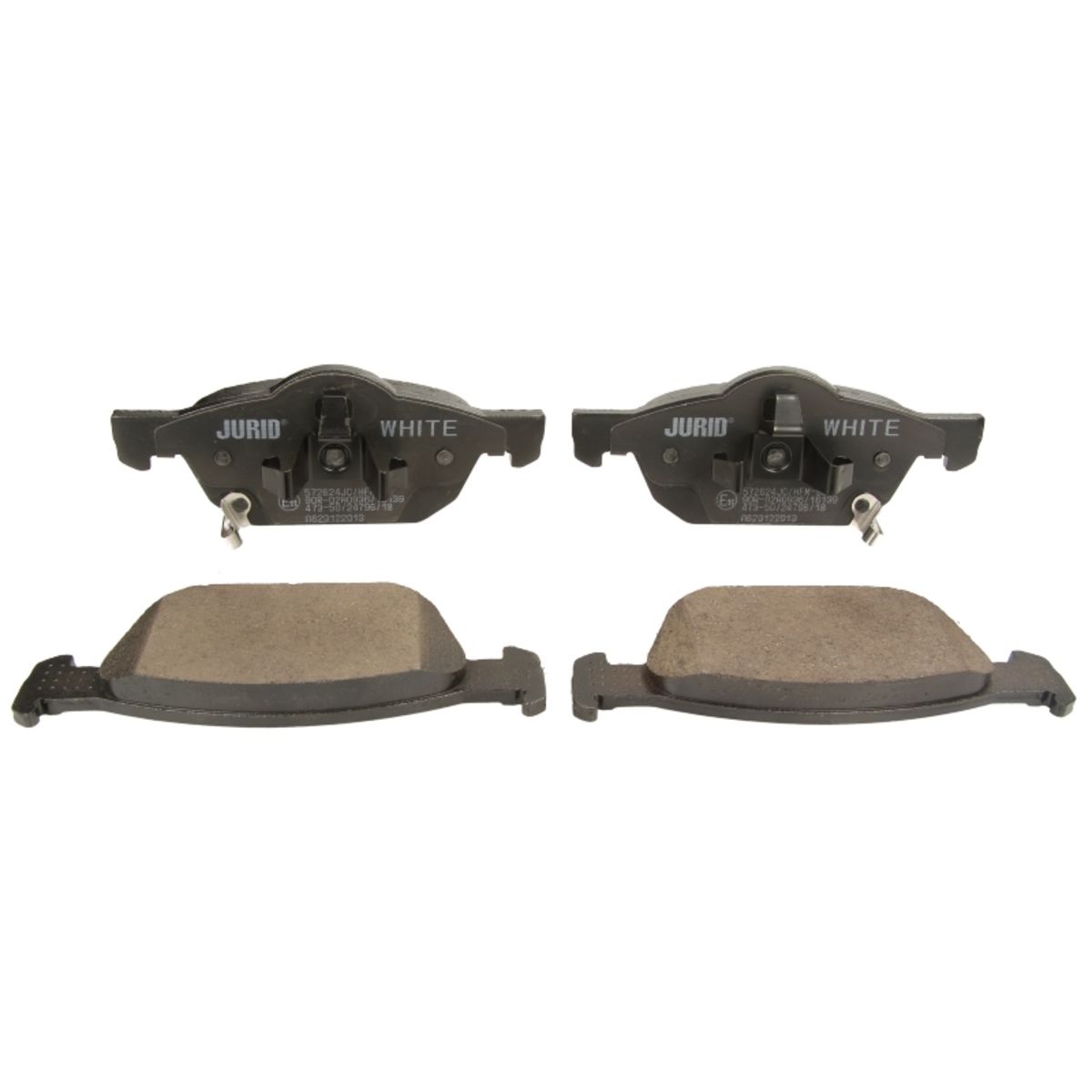 Bremsbelagsatz JURID WHITE 572624JC, Keramik, Vorne, Warnkontakt