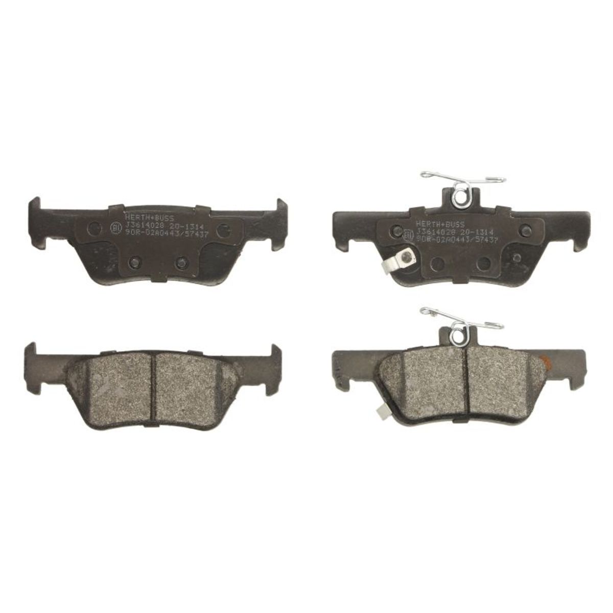 Bremsbelagsatz HERTH+BUSS JAKOPARTS J3614028, Hinten, Warnkontakt