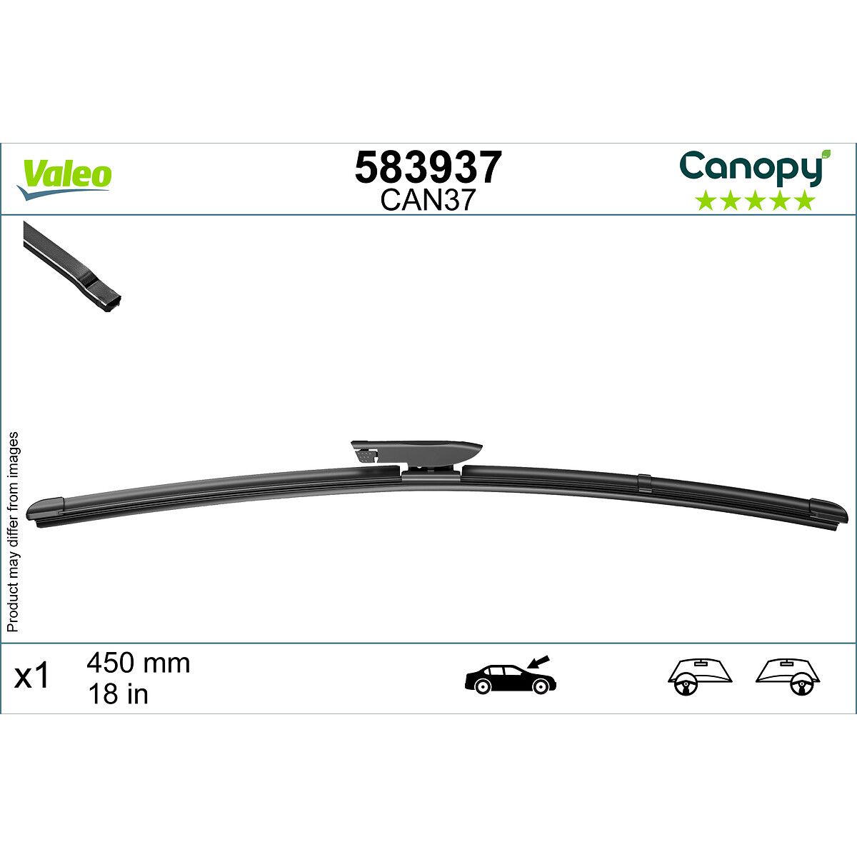 Image of Wisserblad  Canopy , 450mm, Voor, 1 Stuk