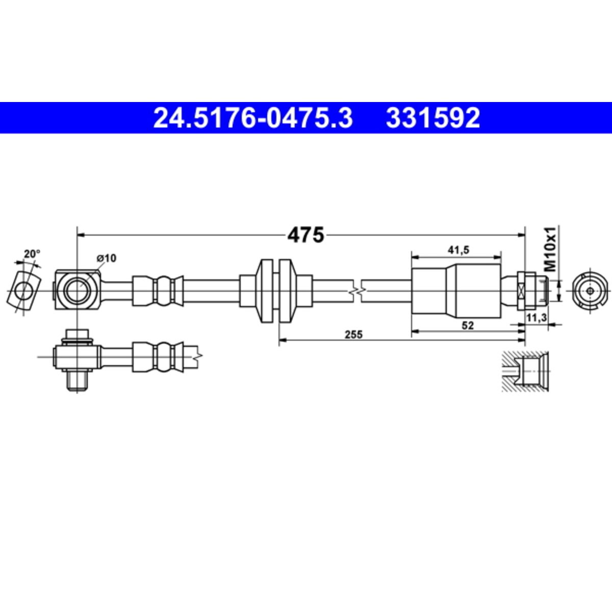 Flexible de frein ATE 24.5176-0475.3