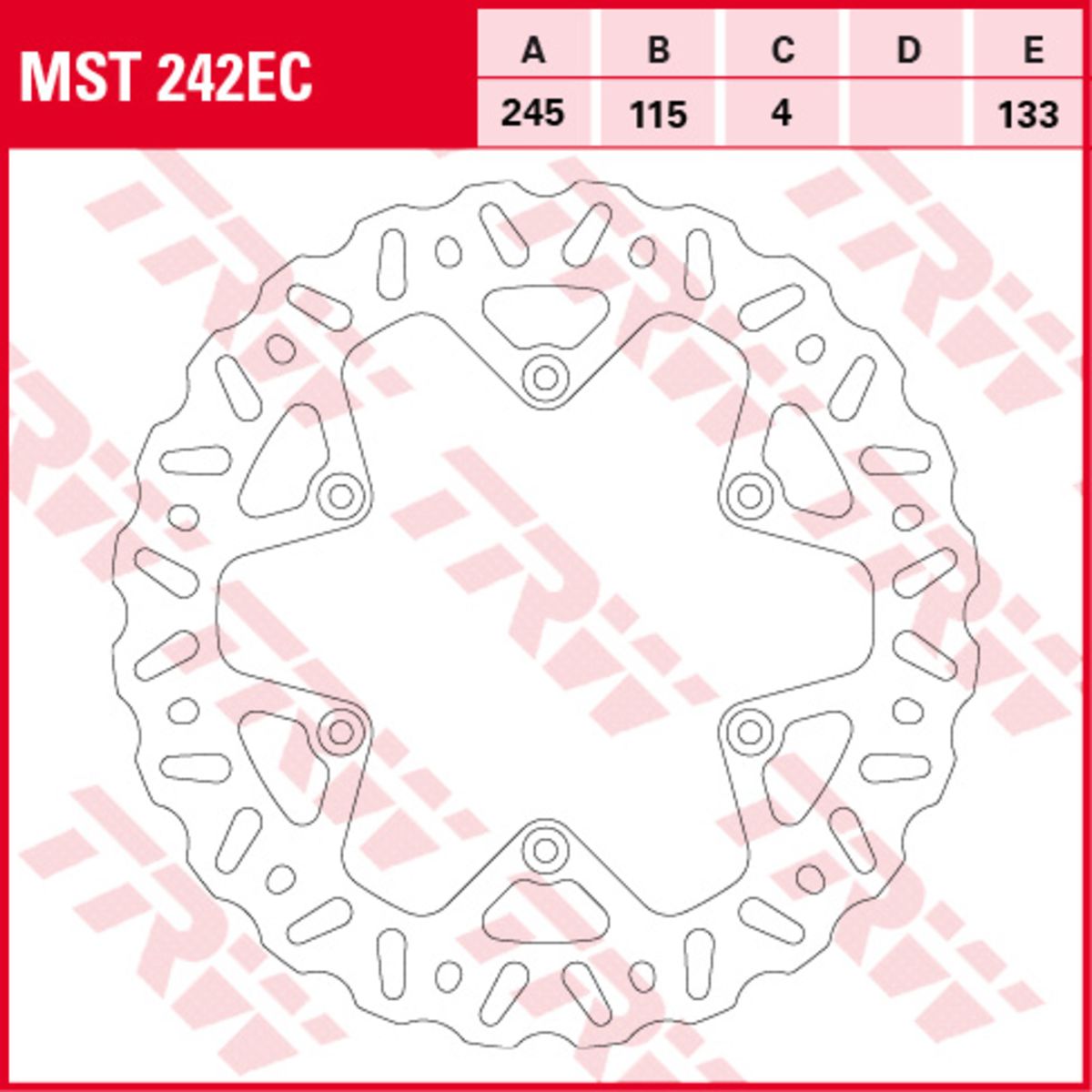 Disco freno TRW MST242EC, 1 Pezzo