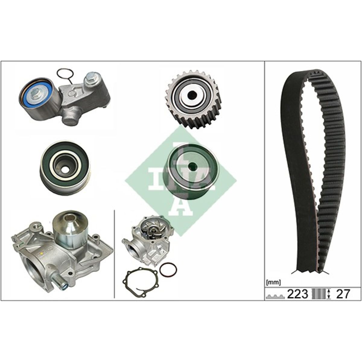 Schaeffler Ina Pompa Dell'acqua + Kit Cinghia Di Distribuzione Ina 530 0426 30