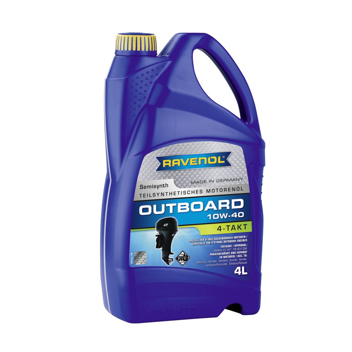 Huile moteur RAVENOL 1153204 OUTBOARD 10W40 4L