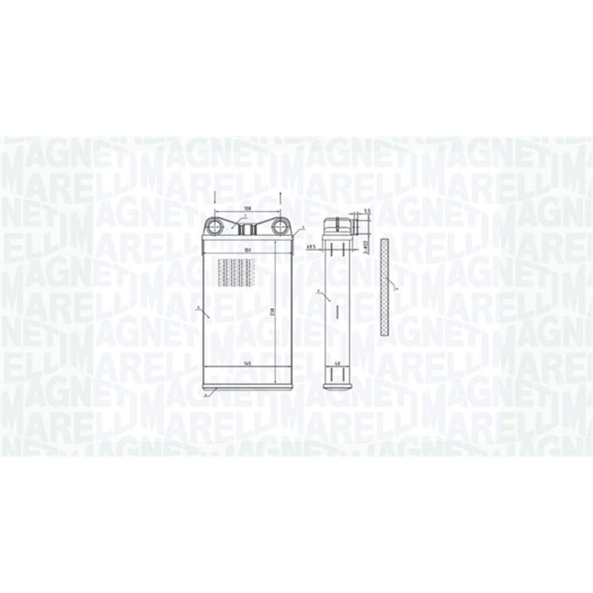 Magneti Marelli Radiateur De Chauffage 350218472000