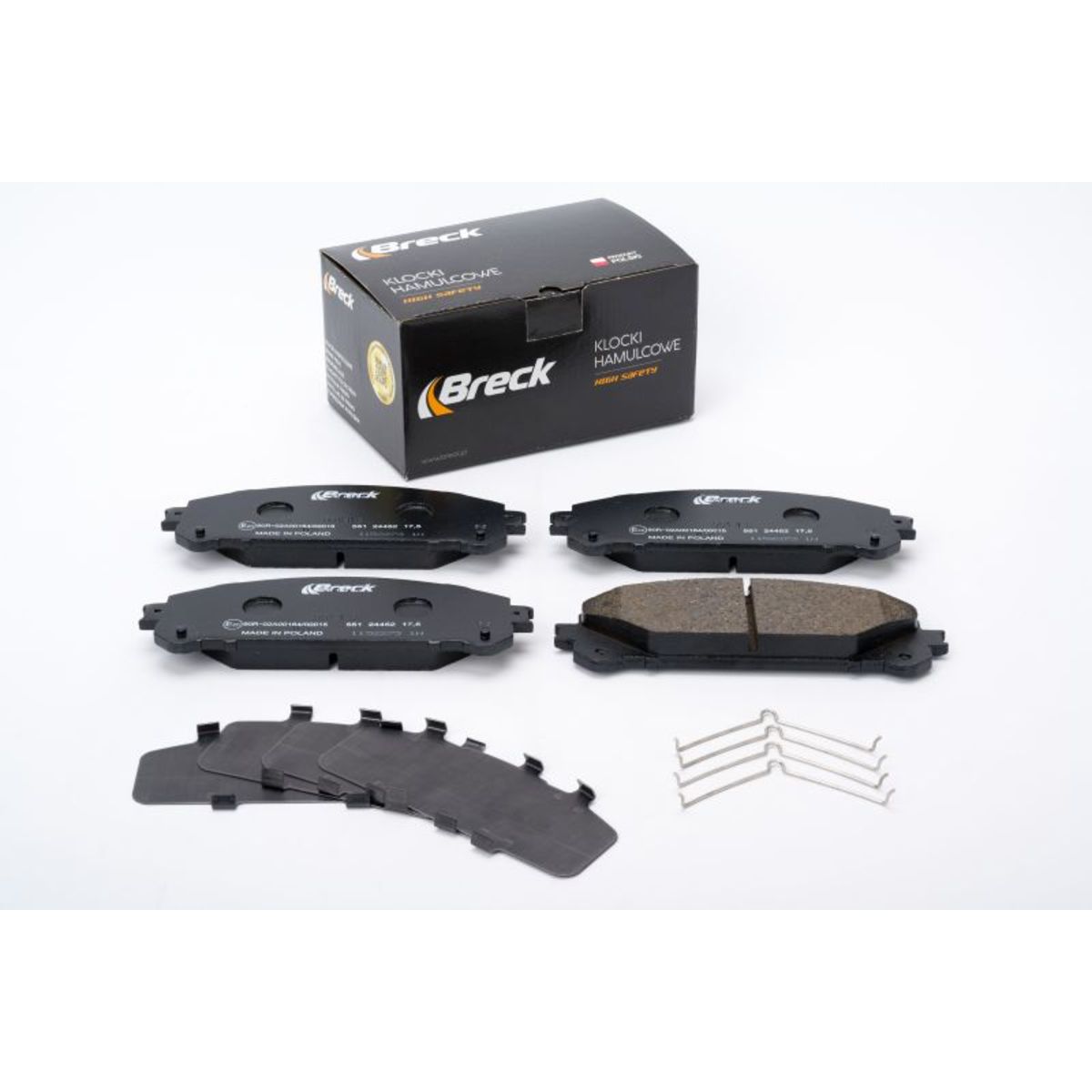 Set di pastiglie freno BRECK 24452 00 551 00, anteriore
