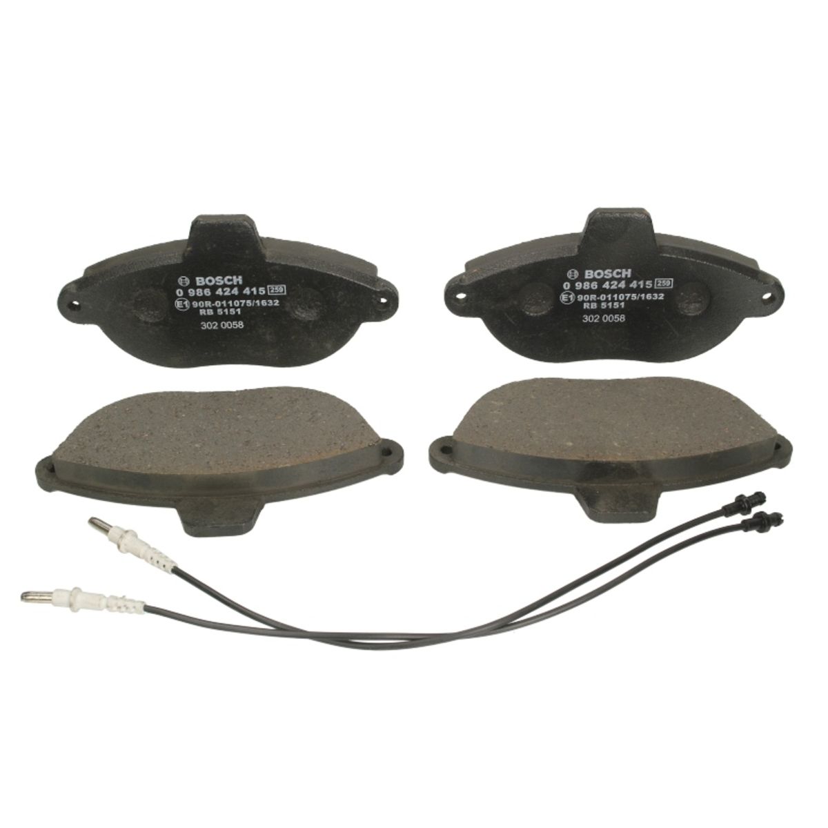 Bosch Jeu De Plaquettes De Frein 0 986 424 415, Avant